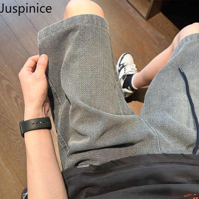 Pantaloni scurți subțiri din denim de vară, îmbrăcăminte exterioară largi pentru bărbați, ocazional, cu personalitate de stradă, pantaloni în cinci puncte, haine pentru bărbați