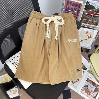 Japanske sportske kratke hlače s uzicom Muške jednostavne široke ležerne hlače srednje dužine širokih nogavica Muške hlače na pet točaka Muška sportska odjeća