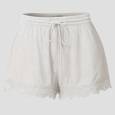 Pantaloni scurți din dantelă de vară 2024 pentru femei, cu frânghie, pentru sport, pentru yoga, mini pantaloni, la modă, ocazional, pantaloni scurți largi.