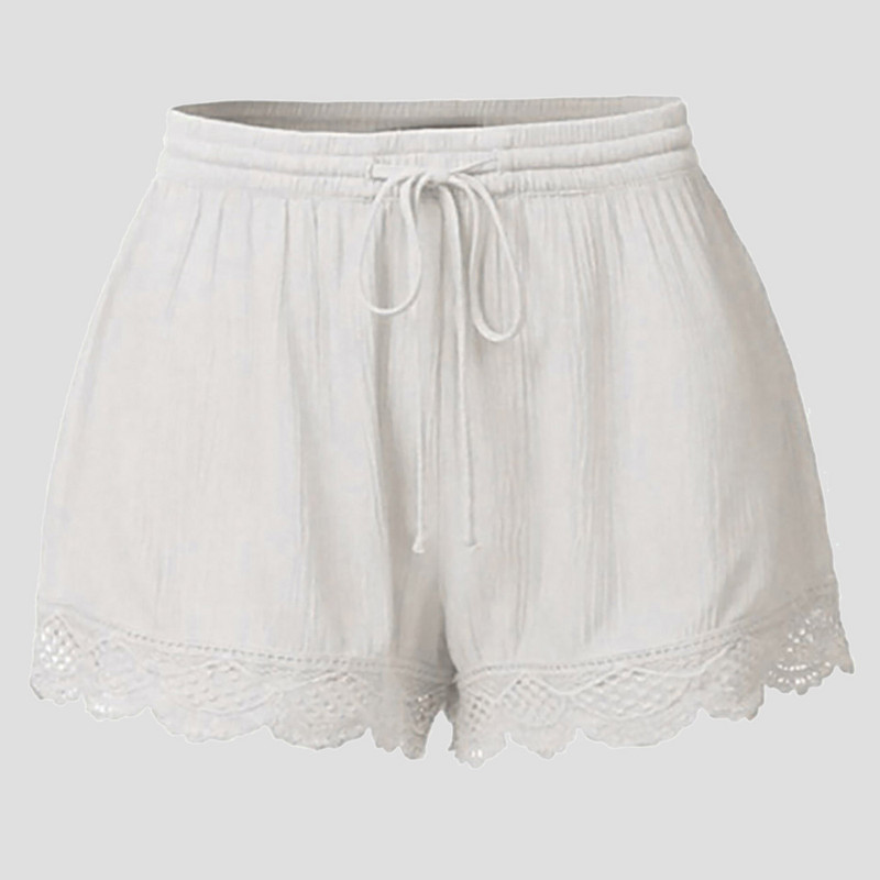 Pantaloni scurți din dantelă de vară 2024 pentru femei, cu frânghie, pentru sport, pentru yoga, mini pantaloni, la modă, ocazional, pantaloni scurți largi.