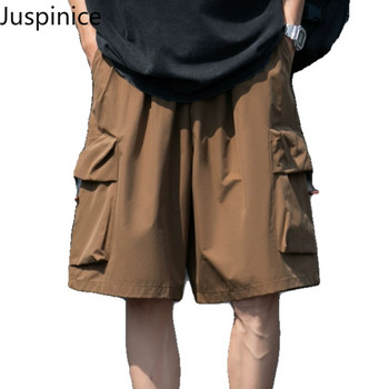 Летни функционални карго къси панталони с много джобове Мъжки свободни ежедневни High Street индивидуални пет четвърти панталони Мъжки дрехи