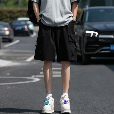 Pantaloni scurți cargo funcționali de vară, cu mai multe buzunare, pentru bărbați, ocazional, pantaloni cinci sferturi cu personalitate de stradă, haine pentru bărbați