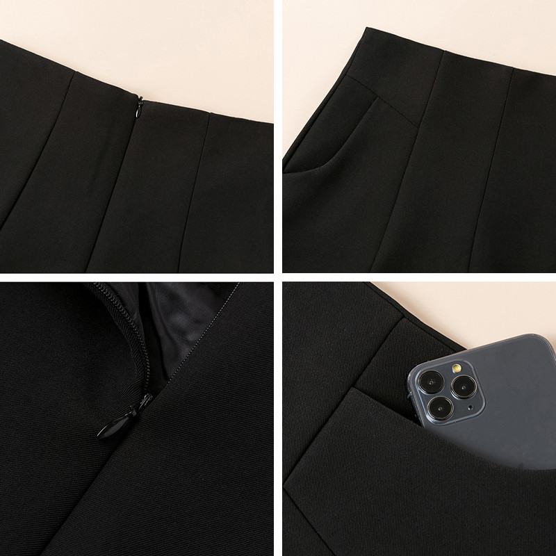 Pantaloni scurți pentru femeie cu talie înaltă Pantaloni scurți în formă de A, primăvară, vară, lejer, pantaloni scurți din șifon, cu picioare largi, damă, negru, alb