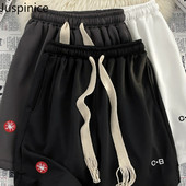 American Drawstring Αθλητικά σορτς Ανδρικά χαλαρά, καθημερινά High Street Personality Basketball Fitness Παντελόνι πέντε πόντων Ανδρικά ρούχα