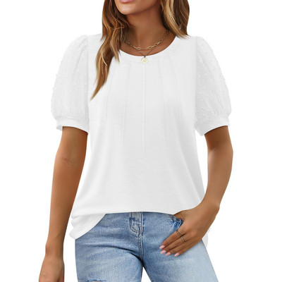 Női divat sapka ujjú felsők Ingek alkalmi nyári tunika felsők bő pólók egyszínű felsők plusz rozmiar topy кофта женская