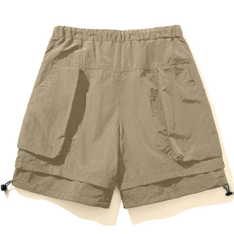 Férfi szabadtéri strandfutás teherhordó rövidnadrág nyári laza, laza kordbársony derék húzózsinóros rövidnadrág férfiaknak kosárlabda sport rövidnadrág