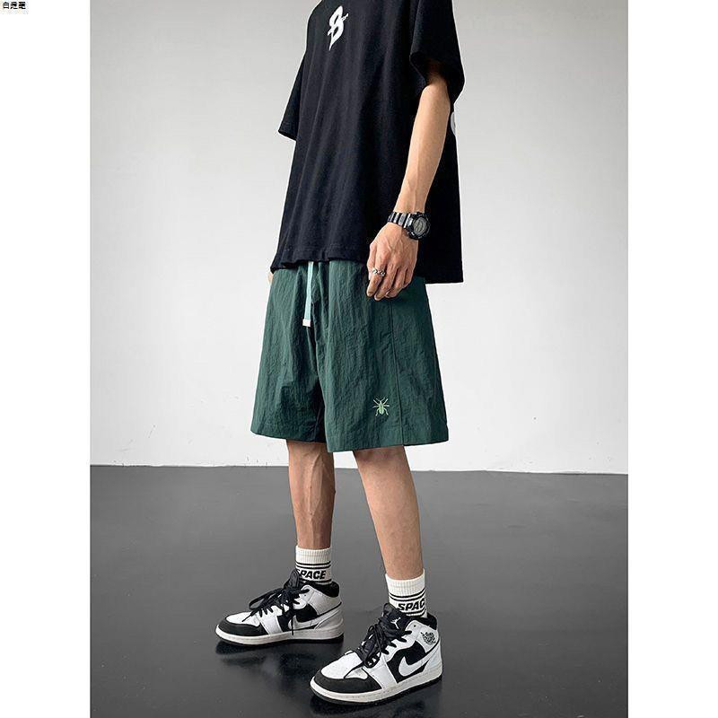 Amerikai hímzett gyorsan száradó rövidnadrág nyári pároknak retro high street divatmárka laza alkalmi sport rövidnadrág forró akció