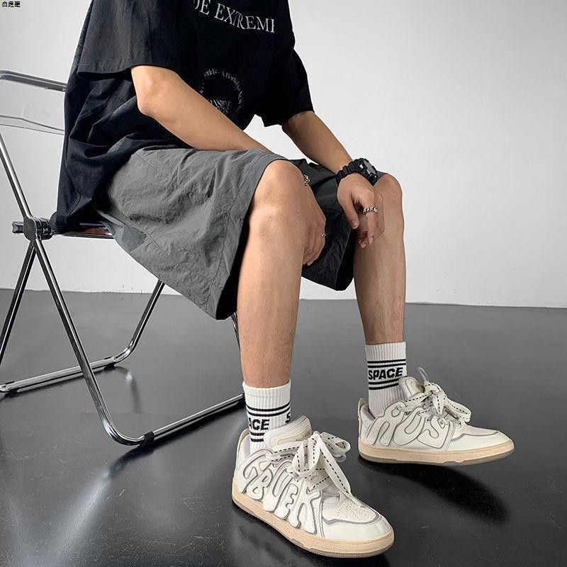 Amerikai hímzett gyorsan száradó rövidnadrág nyári pároknak retro high street divatmárka laza alkalmi sport rövidnadrág forró akció