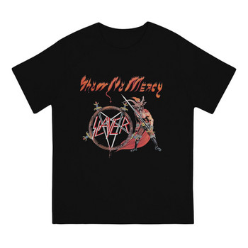 Show No Mercy Мъжка тениска S-Slayer Band Хумор Тениски с къс ръкав Тениски с кръгло деколте 100% памук Идея за подарък Дрехи