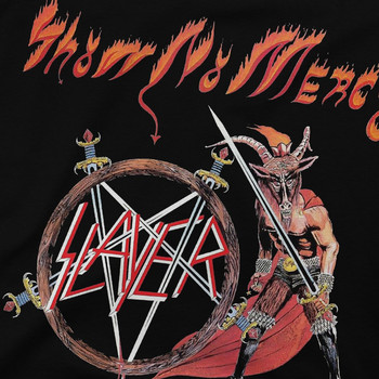 Show No Mercy Ανδρικό μπλουζάκι S-Slayer Band Humor Tees Κοντομάνικο T-Shirts με στρογγυλή λαιμόκοψη 100% βαμβακερό δώρο Ρούχα