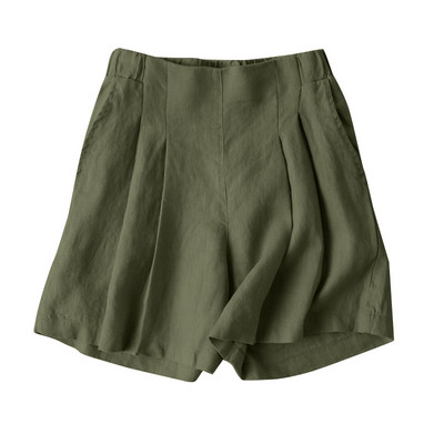 Sieviešu vasaras šorti Bikses ZANZEA Modes elastīgi ar augstu vidukli vienkrāsains Pantalons Elegant Casual Beach Holiday Palazzo Turnip 2024