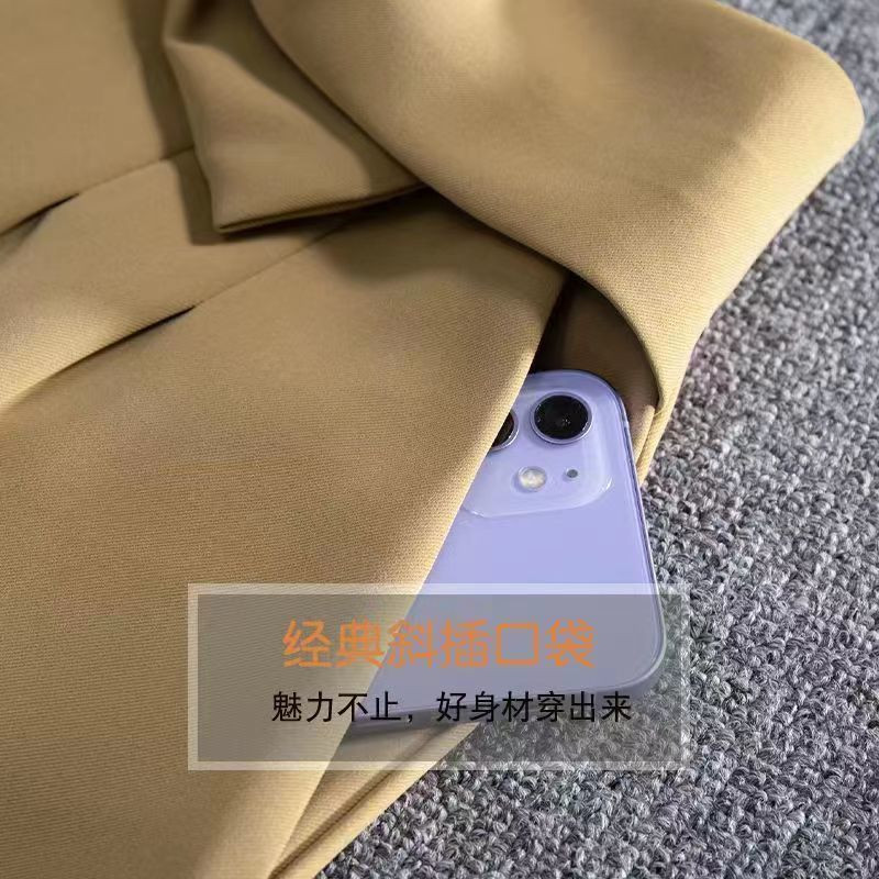 Proljeće ljeto Nove jednobojne ravne hlače s mašnom na patentni zatvarač Ženske široke temperamentne kratke hlače visokog struka s džepovima tankog kroja