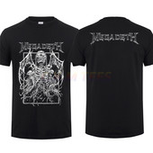 Amazing Tees Meeste Rising Megadeths Rock Band T-särk Kahepoolne ülisuur T-särk Meeste T-särgid Graafilised lühikeste varrukatega S-3XL