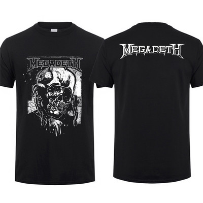 Amazing Tees Meeste Rising Megadeths Rock Band T-särk Kahepoolne ülisuur T-särk Meeste T-särgid Graafilised lühikeste varrukatega S-3XL