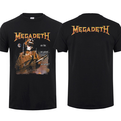 Amazing Tees Meeste Rising Megadeths Rock Band T-särk Kahepoolne ülisuur T-särk Meeste T-särgid Graafilised lühikeste varrukatega S-3XL