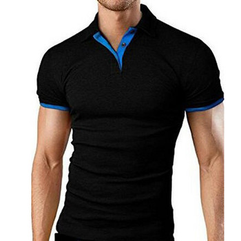 2023 Нова поло тениска Мъжка лятна разтегателна мъжка тениска с къси ръкави Polo S-8XL Мъжка тениска