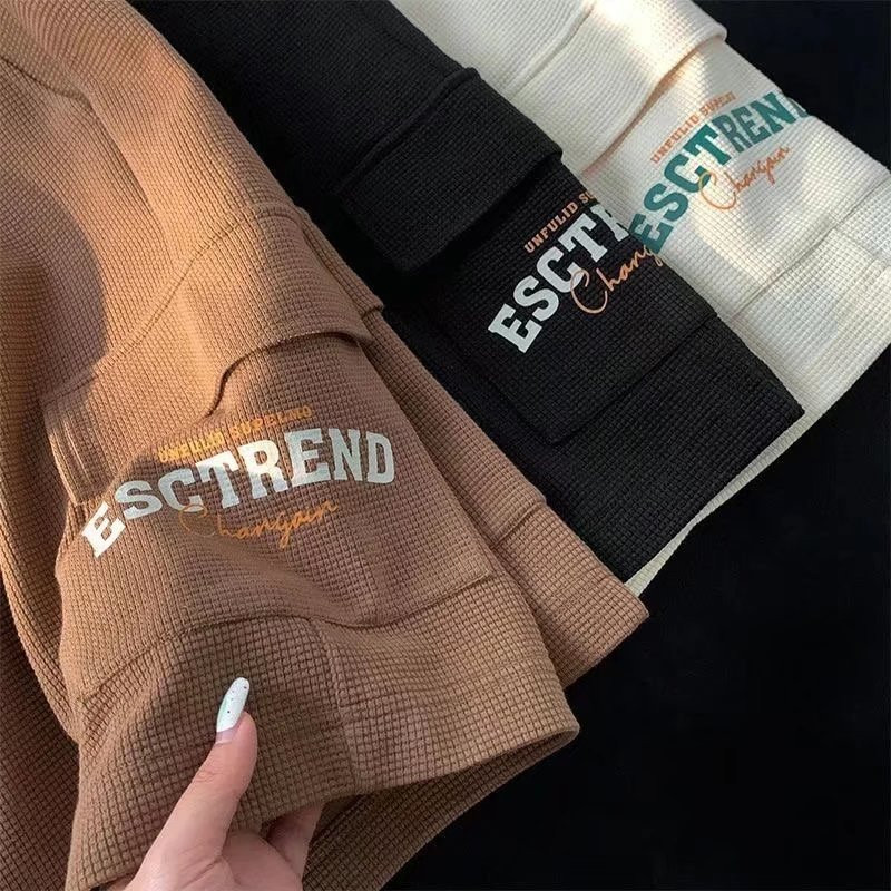 Ανδρικά σορτς Cargo 2024 Καλοκαιρινά Vintage Streetwear Φαρδύ ίσιο κοντό παντελόνι Φαρδύ χαλαρό αθλητικό σορτς πέντε σημείων με κορδόνια