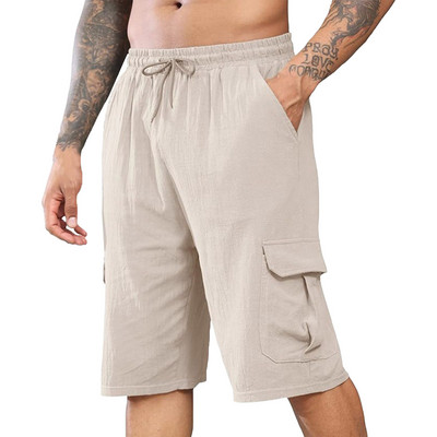 Vīriešu ikdienas krāsains āra kabatas pludmales darba bikses Pludmales šorti Bikses Vīriešu apģērbs 2024 Jauns, moderns un vienkāršs