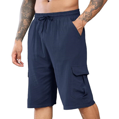 Vīriešu ikdienas krāsains āra kabatas pludmales darba bikses Pludmales šorti Bikses Vīriešu apģērbs 2024 Jauns, moderns un vienkāršs