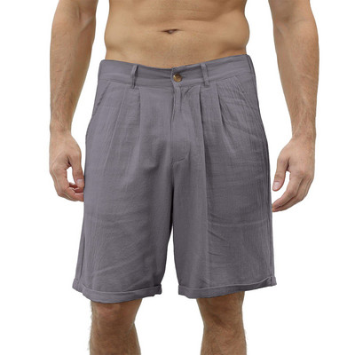 Muške ljetne kratke hlače s elastičnim strukom, ležerne široke hlače, široke sportske hlače s jednobojnim dizajnom i S XL veličinama