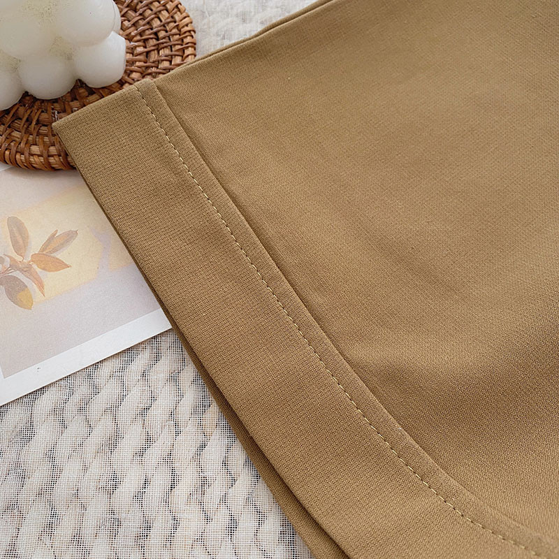 Francia stílusú khaki western stílusú rövidnadrágok női nyári magas derekú alkalmi laza, széles szárú nadrágok Elegáns, öves öltöny rövidnadrág