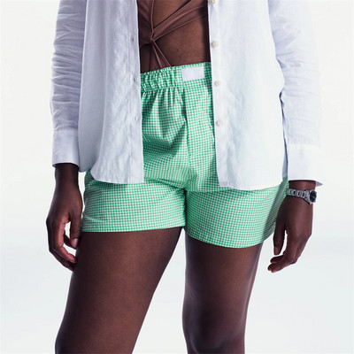 Ženske bokserice s Y2K prugama Ležerne kratke pidžame Kratke hlače s elastičnom trakom Opuštene dnevne hlače za spavanje Plivačke kratke hlače za plažu