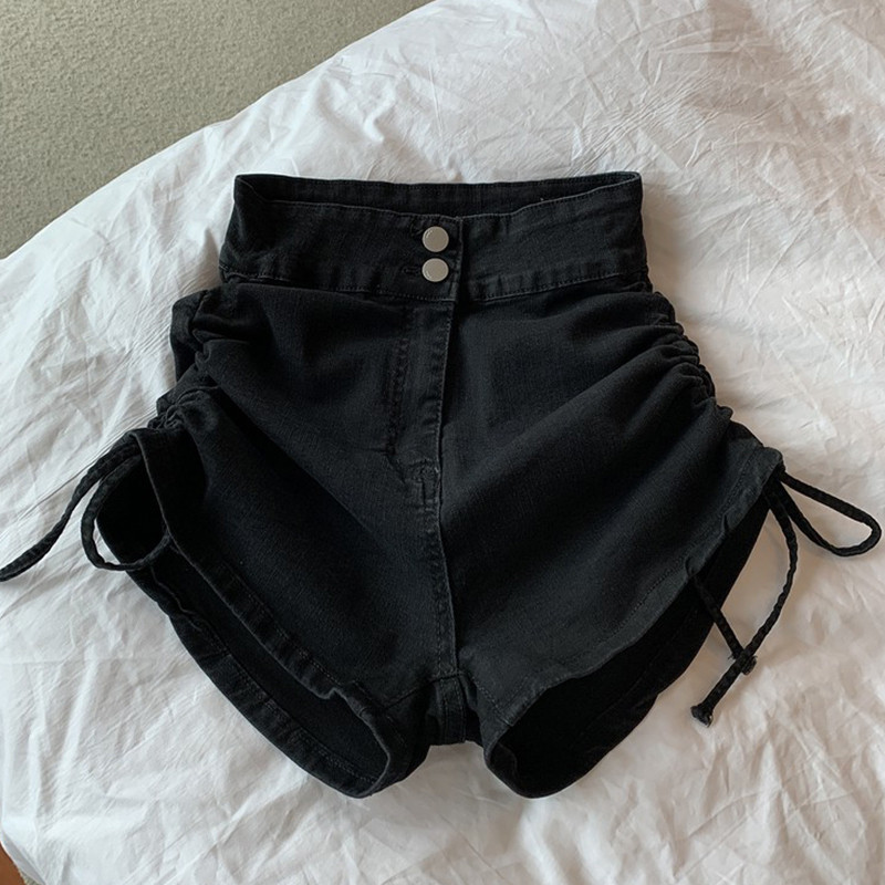 S-5XL Ženske traper kratke hlače visokog struka, uzice, uske rastezljive kratke hlače, ljetne 2024. Vruće hlačice velikih veličina Femme