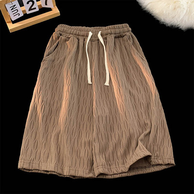 Vintage kratke hlače, muške sportske ljetne hlače, ležerne Kpop modne trkače, prugaste, šik, uskice, uniseks S-3XL široka odjeća