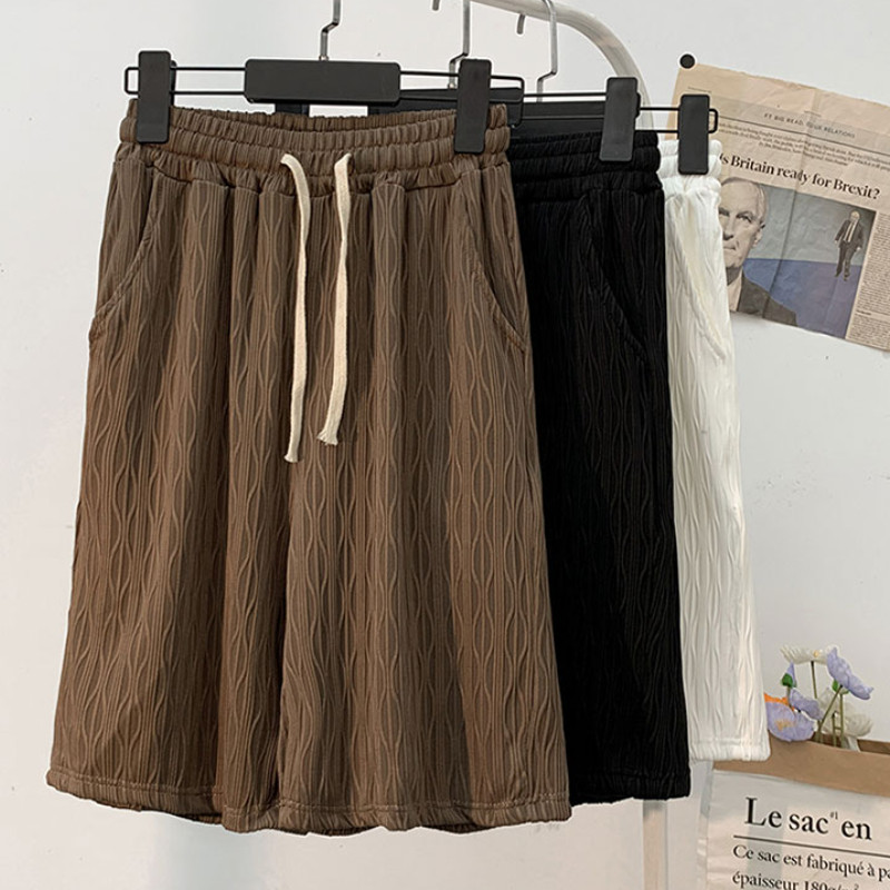 Vintage kratke hlače, muške sportske ljetne hlače, ležerne Kpop modne trkače, prugaste, šik, uskice, uniseks S-3XL široka odjeća