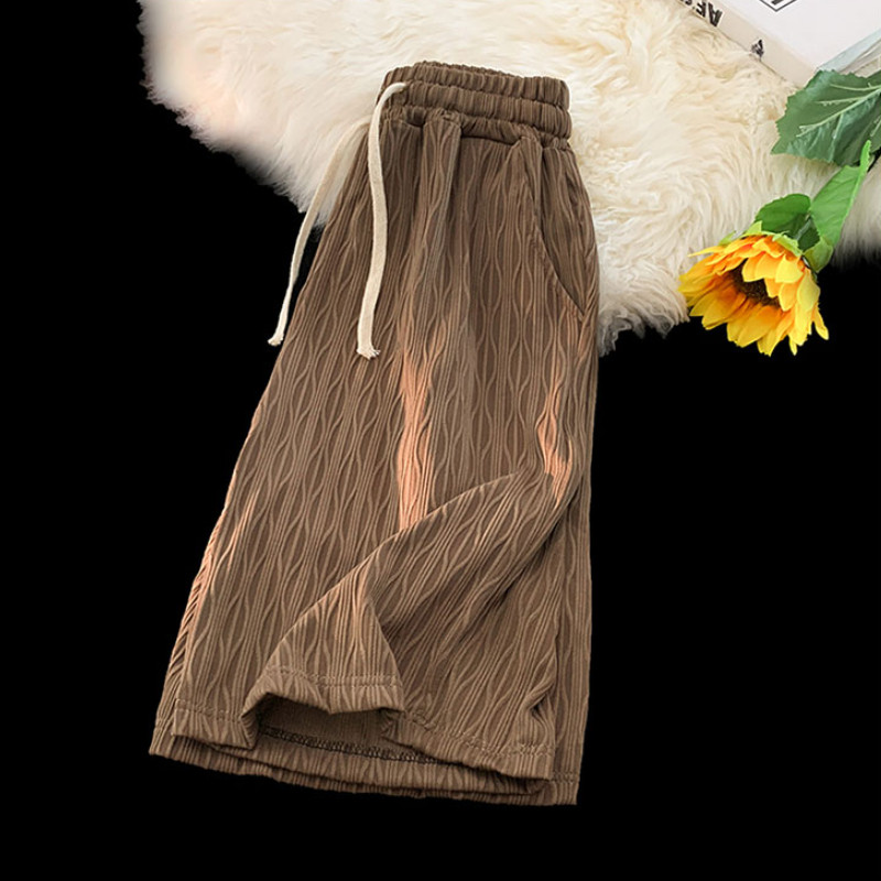 Vintage kratke hlače, muške sportske ljetne hlače, ležerne Kpop modne trkače, prugaste, šik, uskice, uniseks S-3XL široka odjeća