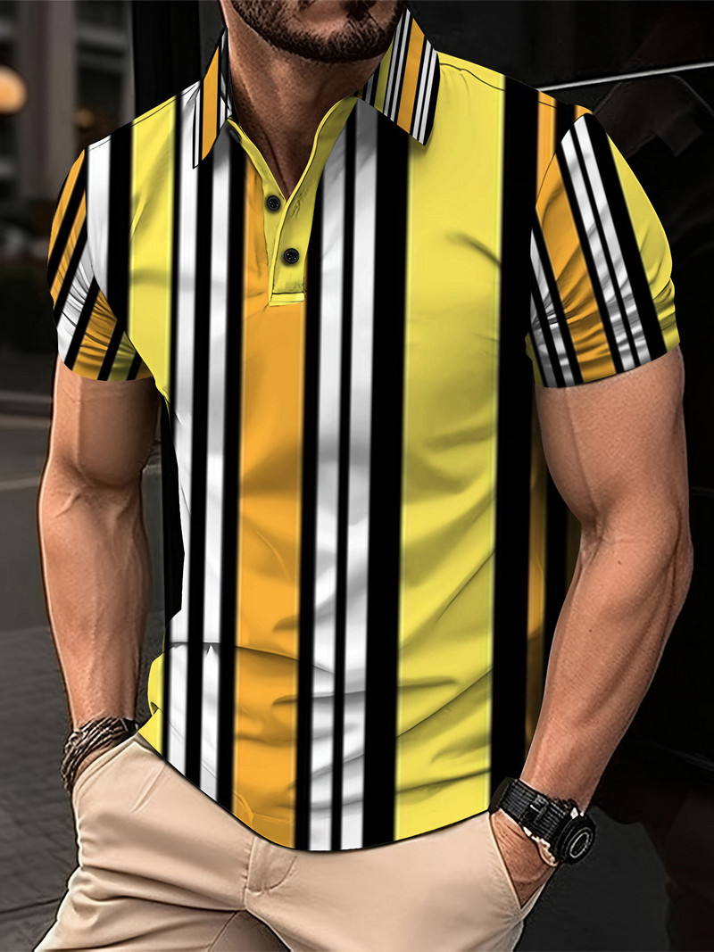 Vară, tricou polo cu mâneci scurte pentru bărbați, respirabil și prietenos cu pielea, îmbrăcăminte de înaltă calitate pentru bărbați, sport casual, stradă