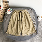 Ležerne kratke hlače za muškarce Minimalistički vrećasti S-3XL Ljetne prozračne tinejdžerske studente Ulične hlače u čistim bojama koje se mogu kombinirati Zgodne Kpop