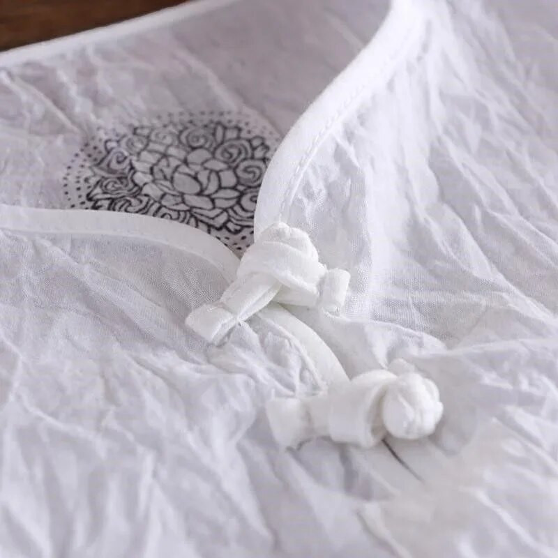 1950-es évek vászon rövid ujjú póló Férfi Vékony alkalmi Ráncmentes Vintage pamut póló Antibakteriális, laza stílus