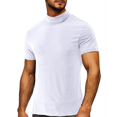 2023 őszi nyár férfi rövid ujjú pamut alkalmi férfi póló magas galléros ing Férfi légáteresztő ingek S-3XL