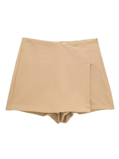 HXAO crne kratke hlače Ženske jednobojne asimetrične kratke hlače visokog struka Suknja s patentnim zatvaračem sa strane Mini kratke hlače Ljetne ženske kratke hlače Ženske kratke hlače Mujer