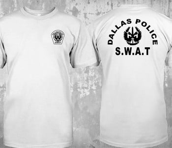 Тениска за разследване на сигурността на Далас от полицията на SWAT. Лятна памучна мъжка тениска с къс ръкав и О-образно деколте Нова S-3XL