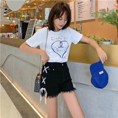 Korejske kratke hlače širokih nogavica, seksi, ležerne, modne, vintage, estetske vruće ljetne, ženske traper kratke hlače, ženske