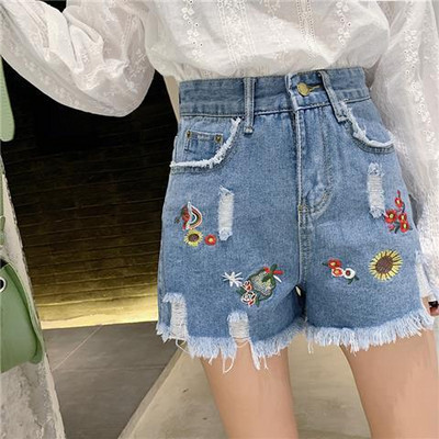 Korejske kratke hlače širokih nogavica, seksi, ležerne, modne, vintage, estetske vruće ljetne, ženske traper kratke hlače, ženske