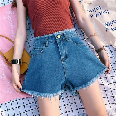Korejske kratke hlače širokih nogavica, seksi, ležerne, modne, vintage, estetske vruće ljetne, ženske traper kratke hlače, ženske
