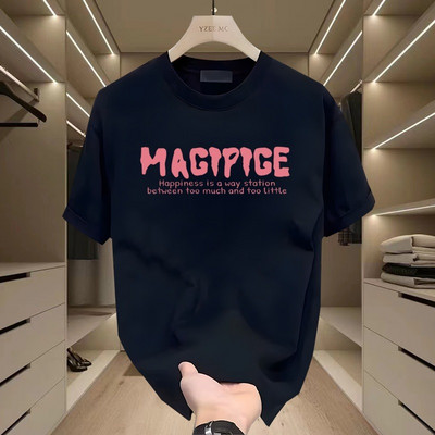 La modă de primăvară, în culori uni, la modă, confortabilă, maiou pentru tineret, hip hop, tricou standard cu guler rotund мужская одежда