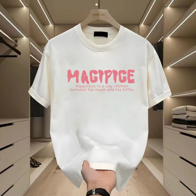 La modă de primăvară, în culori uni, la modă, confortabilă, maiou pentru tineret, hip hop, tricou standard cu guler rotund мужская одежда