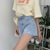 Ženske traper kratke hlače s uzorkom u obliku srca Vruća odjeća Kratke hlače za aktivnosti na otvorenom koje žene nose Trend 2023. Odjeća za mlade XL Jeftine traperice