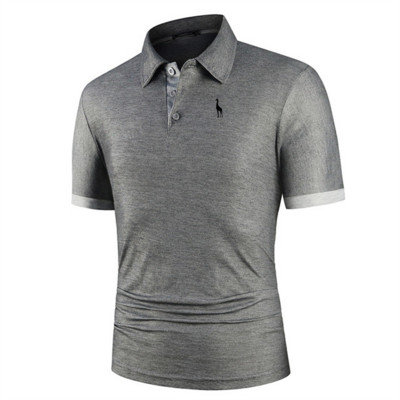 Férfi új póló klasszikus rövid ujjú póló nyári felső alkalmi póló gombos gallér szuper nagy S-5XL alkalmi póló