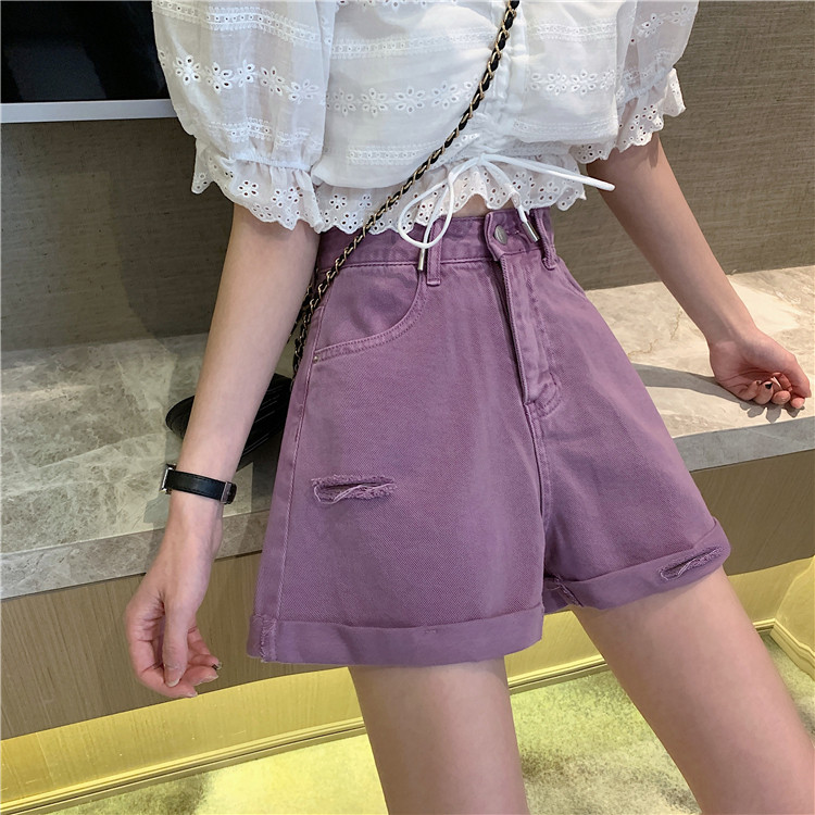 Ψηλόμεσο τζιν σορτς Γυναικεία Μόδα Plus Size Ulzzang Νέο Casual Slim τζιν κοντά πλυμένο σέξι θηλυκό καλοκαιρινό βαμβακερό σορτς