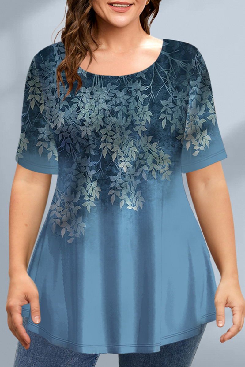 Ljetna ženska majica kratkih rukava 3D modni ispis s gradijentom Harajuku majica kratkih rukava Prevelika ženska odjeća Nova majica kratkih rukava s O-izrezom