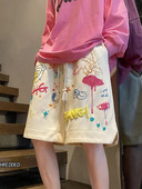 Muške ljetne trendy široke ležerne kratke hlače s pet točaka Few Design Sensation Američke retro sportske hlače