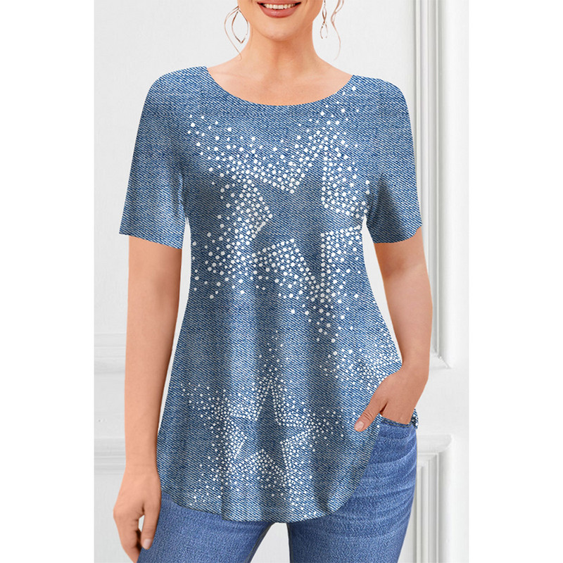 Sieviešu T-krekls Vasaras modes īsām piedurknēm T-krekli Ikdienas T krekls ar apdruku sievietēm Apģērbi Liela izmēra meitenēm Y2k apģērbi