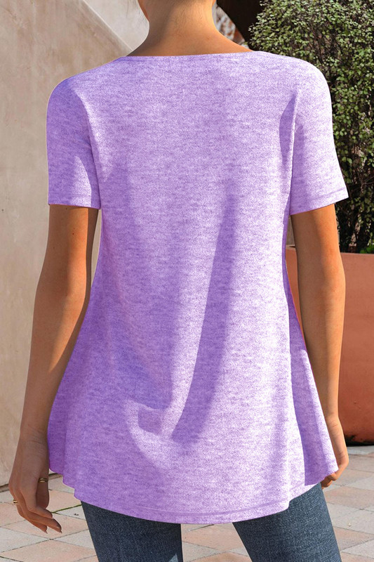 Nagy méretű keresztpántos, rövid ujjú póló, összefűzött, hétköznapi laza nyári póló felső négyzetes gallérral női hamis kétrészes felső 2024