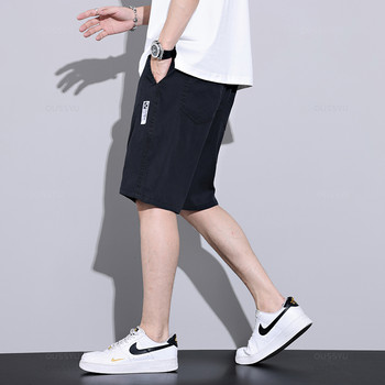 Летен мек лиоселен плат Jogger Мъжки панталони Shorts Thin Harajuku Ежедневни спортни панталони с еластична талия Мъжки къси плюс размер M-5XL