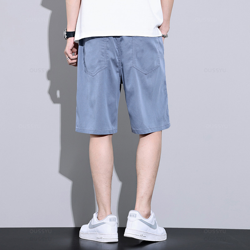 Ljeto, meka liocel tkanina Jogger, muške hlače, kratke hlače, tanke Harajuku ležerne trenirke s elastičnim strukom, muške kratke hlače, velika M-5XL